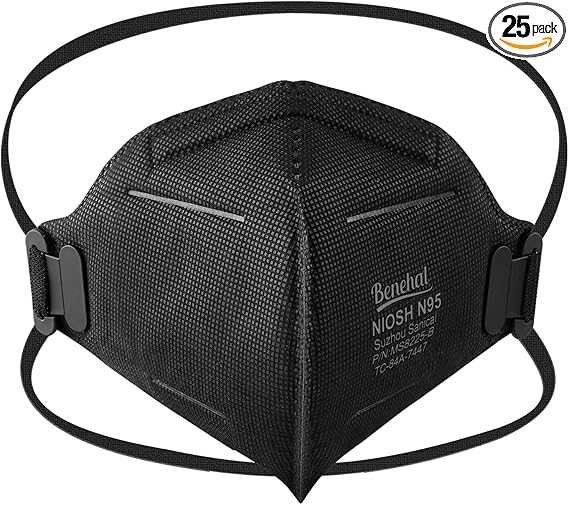 Benehal Black NIOSH Approved N95 Foldable Particulate Respirator Mask