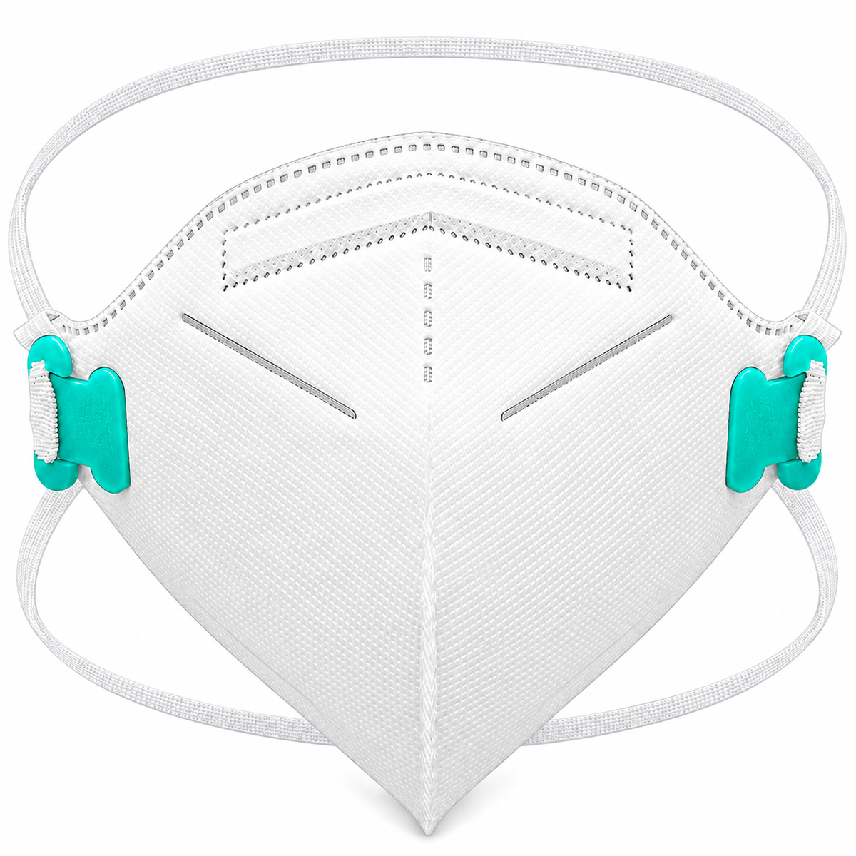 KN95 Face Masks -Headband Style- White Disposable Respirators, Individually Wrapped, Adjustable Nose Clip (20)
