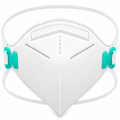 KN95 Face Masks -Headband Style- White Disposable Respirators, Individually Wrapped, Adjustable Nose Clip (20)